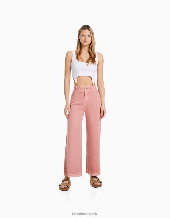 ženy Bershka bavlněné culottes P88441439 oblečení růžový ženy Bershka bavlněné culottes P88441439 oblečení růžový